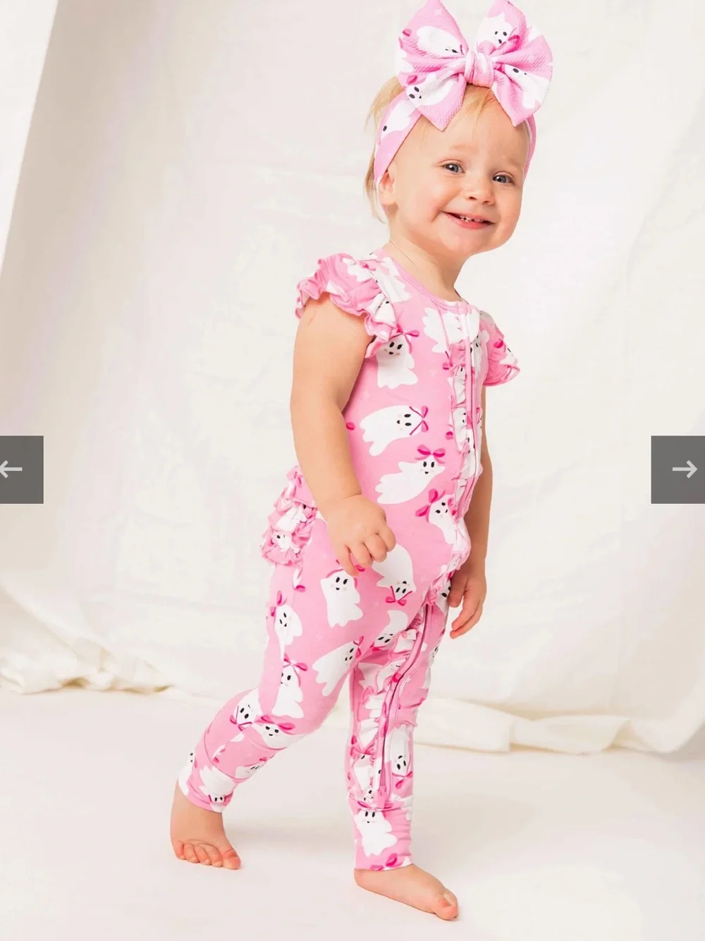 Bums & Roses BOOsties Forever Cap Sleeve Romper size 2t